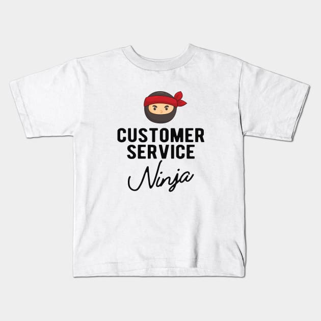 Customer Service Ninja Kids T-Shirt by KC Happy Shop